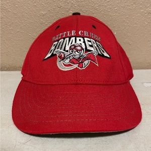Vintage Battle Creek Bombers Pro Line Red Strapback Fitted Hat Cap L-XL
